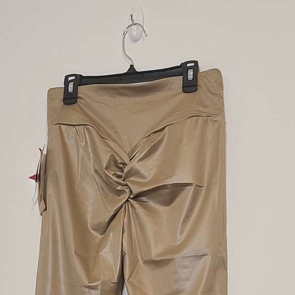 Shosho Golden Tan Shimmer Leggings M NWT - Picture 4 of 5